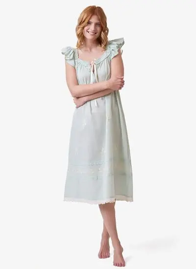 Margo Green Cotton Nightgown